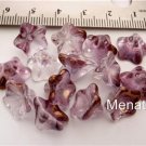 12 13mm Trumpet Flower Beads: Luster-Lt.Copper/Amethyst
