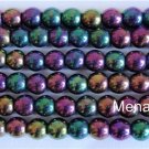 25 8mm Czech Glass Round Beads: Iris - Purple