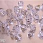 8 5mm Swarovski 5301 Crystal Bicones  -- Silver Shade