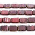 10 12 x 8mm Polished Rectangles: Hurricane Glass - Rustic Canyon