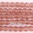50 6mm Czech Round Beads: Rosewater Blush