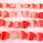 25 10x10mm Czech Glass Heart Beads: Hurricane Glass - Whipped Salmon