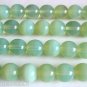 10 10mm Czech Glass Round Beads: Milky Peridot