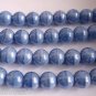 25 8mm Czech Glass Round Beads:Luster - Oraque Lt. Blue