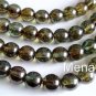 25 8mm Czech Glass Round Beads: Luster - Transparent Green