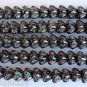 50 6mm Czech Baby Bell Flowers: Jet - Picasso