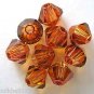 6 5mm Swarovski 5301 Crystal Bicones -- Crystal Copper