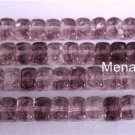 50 4/5mm Czech Glass Rectangles:Luster-Amethyst/Crystal
