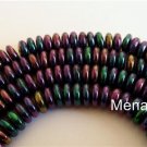 50 6mm Czech Glass Rondelles: Iris - Purple