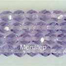 25 6mm Czech Firepolish Beads -- Alexandrite
