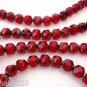 25 6mm Czech Glass Renaissance Beads: Ruby - Picasso