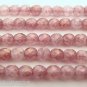 50 4mm Czech Glass Firepolish Beads: Luster - Stone Pink