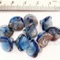 12 12mm Three Petal Flower Beads: Sapphire - Celsian