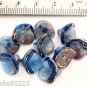 12 12mm Three Petal Flower Beads: Sapphire - Celsian