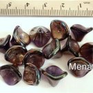 12 12mm Three Petal Flower Beads: Tanzanite - Celsian
