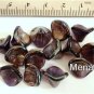 12 12mm Three Petal Flower Beads: Tanzanite - Celsian