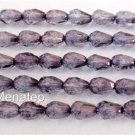 25 7x5 mm Czech Glass Teardrop: Luster-Transp. Amethyst