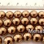 25 8mm Czech Glass Round Beads: Bronze