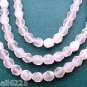 25 6mm Czech Glass Firepolish Beads: Milky Soft Rosaline