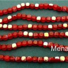 50 4 x 4 mm Czech Glass Cubes: Siam/Ruby AB