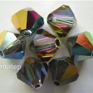 8 4mm Swarovski Crystal Bicones -- Vitrail Medium