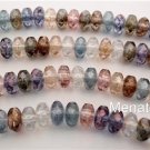 25 5x7mm Czech Glass Gemstone Donut Beads:Multi-colored