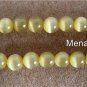60 4mm Fiber Optic Cats Eye Beads -- Olive