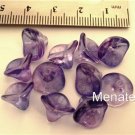 12 12mm Three Petal Flower Beads: Coated - Ultraviolet