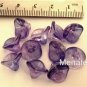 12 12mm Three Petal Flower Beads: Coated - Ultraviolet