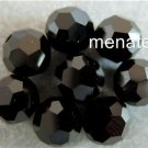 3 6mm Swarovski 5000 Crystal Rounds -- Jet