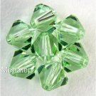 8 4mm Swarovski Crystal Bicons -- Chrisolite
