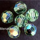 3 6mm Swarovski 5000 Crystal Rounds -- Chrisolite AB