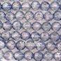 25 6mm Czech Fp. Renaissance Beads: Luster Transp. Blue