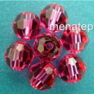 3 6mm Swarovski 5000 Crystal Rounds -- Fuschia