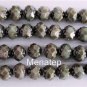 25 5/6mm Czech Small Rosebud: Luster - Oraque Green
