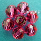 3 6 mm Swarovski 5000 Crystal Rounds: Fuchsia
