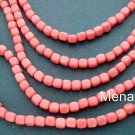 50  4 x 4 mm Czech Glass Cube Beads: Opaque Pink