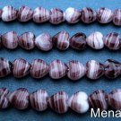 50 6x6mm Czech Glass Heart Beads: Amethyst Quartz