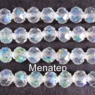 25 5/6mm Czech Fire Polished Small Rosebud Beads - Crystal AB