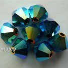 5 6 mm Swarovski 5301 Bicones - Jet AB 2X(Please Read Item Description)