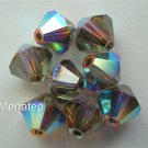 5 6 mm Swarovski 5301 Bicones - Crystal AB Satin(Please Read Item Description)