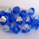 5 6mm Swarovski 5301 Crystal Bicones - Sapphire AB(Please read item description)
