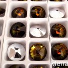 5(Five)  12 mm Rivoli Beads: Topaz - Vitrail