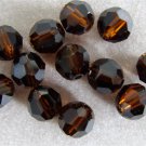 3 6 mm Swarovski 5000 Crystal Rounds -- Mocca