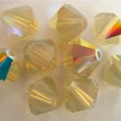 5 6 mm Swarovski 5301 Bicones - Sand Opal AB(Please Read Item Description)