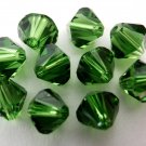 5 6mm Swarovski 5301 Crystal Bicones: Fern Green(Please read item description)