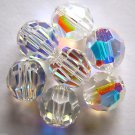 3 6 mm Swarovski 5000 Crystal Rounds -- Crystal AB
