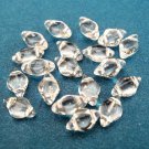 40 8 x 5 mm Czech Glass Gemduo Beads: Crystal - Silver Lined