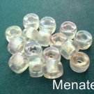 25 5 x 9mm Czech Glass Roller/Crow Beads: Crystal AB