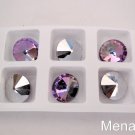 4(Four)  14 mm Rivoli Beads: Crystal - Vitral Light